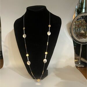 J. Jill Gold and Silver Metal Long Delicate Necklace
